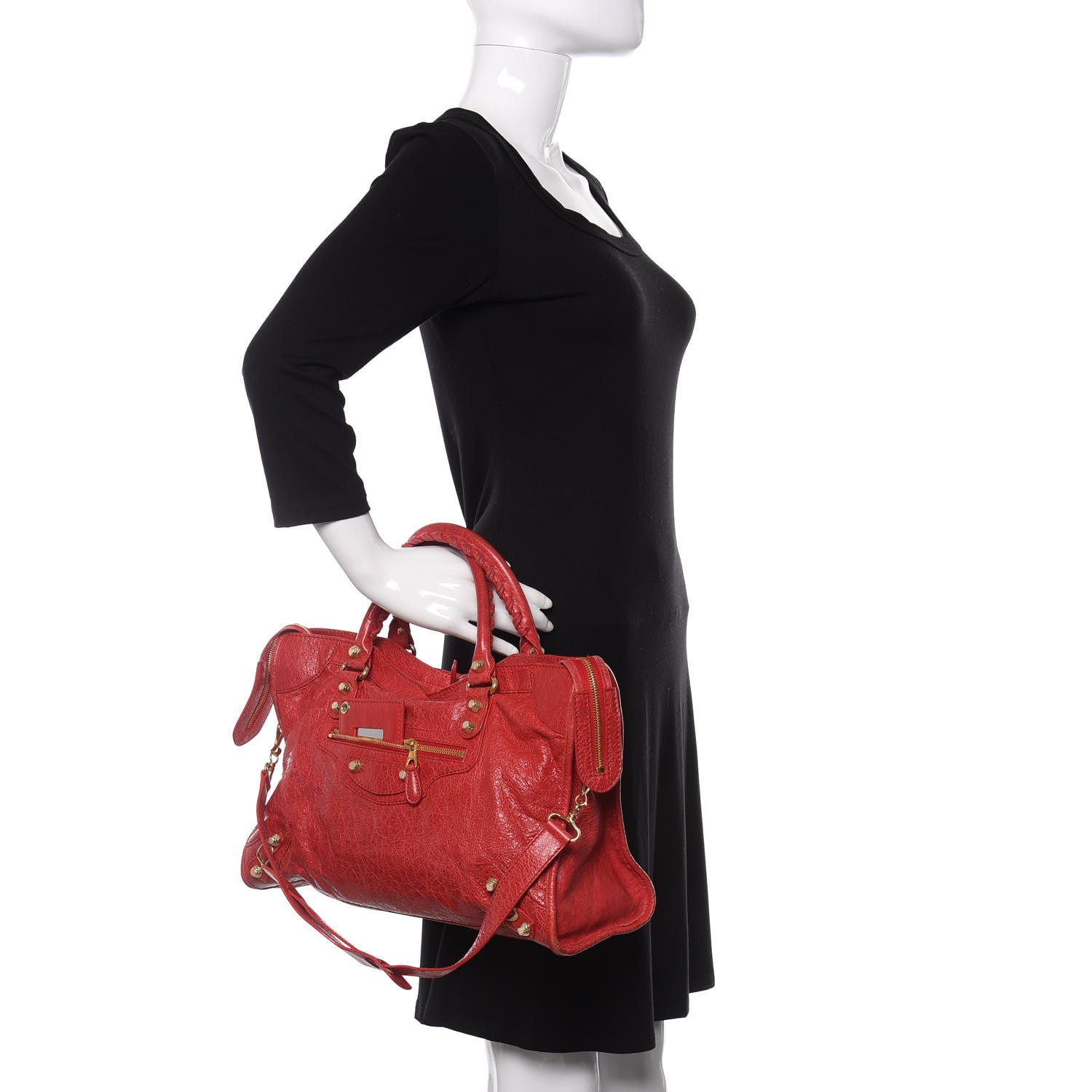 Balenciaga Agneau Giant 12 Gold Hardware City Rouge Cardinal 2 of 12