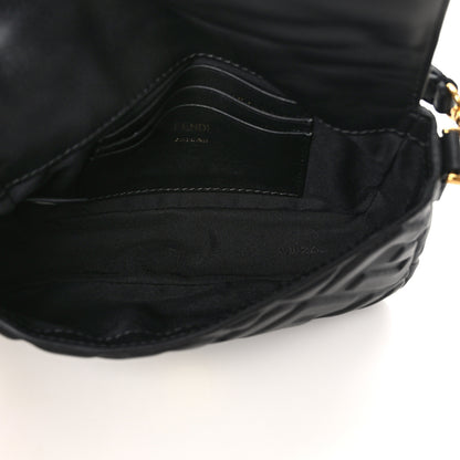 Fendi Nappa FF 1974 Embossed Mini Baguette Black 5 of 10