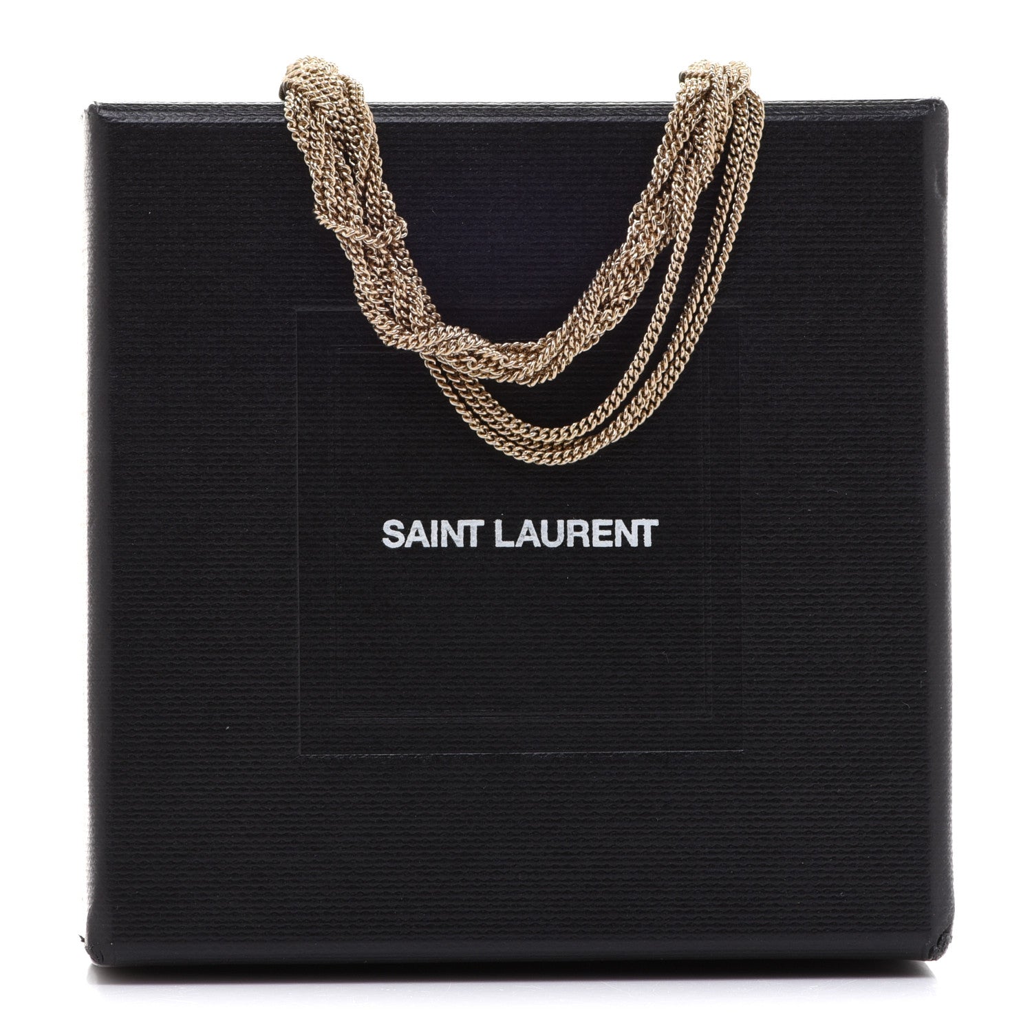 Saint Laurent Lou Lou Twisted Chains Necklace Gold 5 of 5