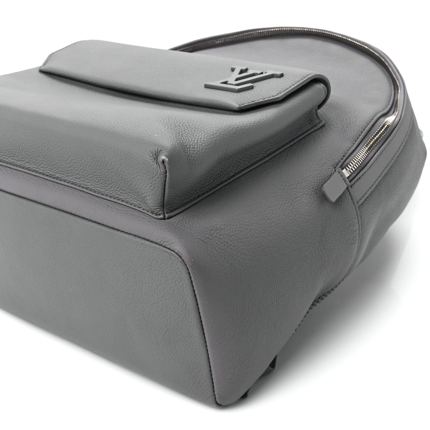 Grained Calfskin Aerogram Takeoff Backpack Grey