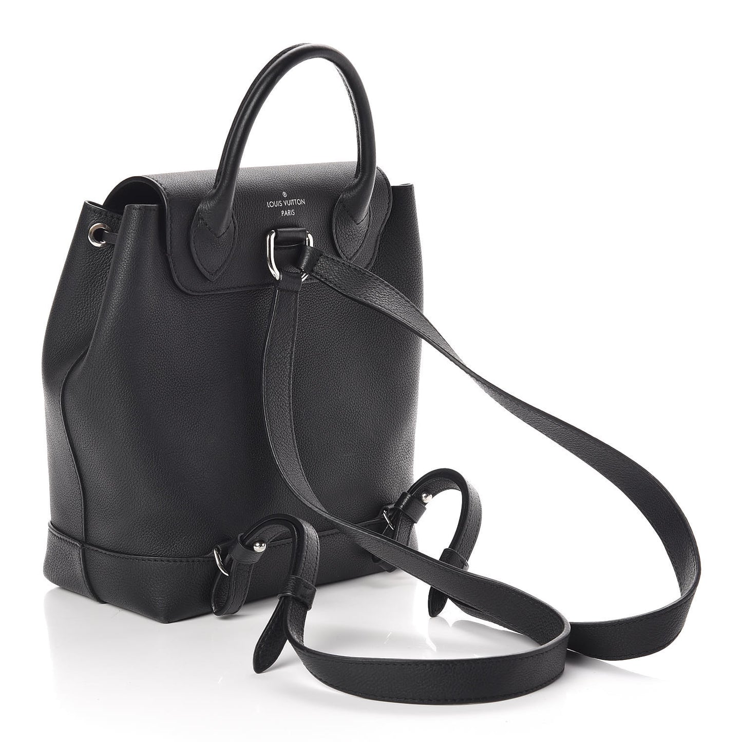 Calfskin Lockme Backpack Black