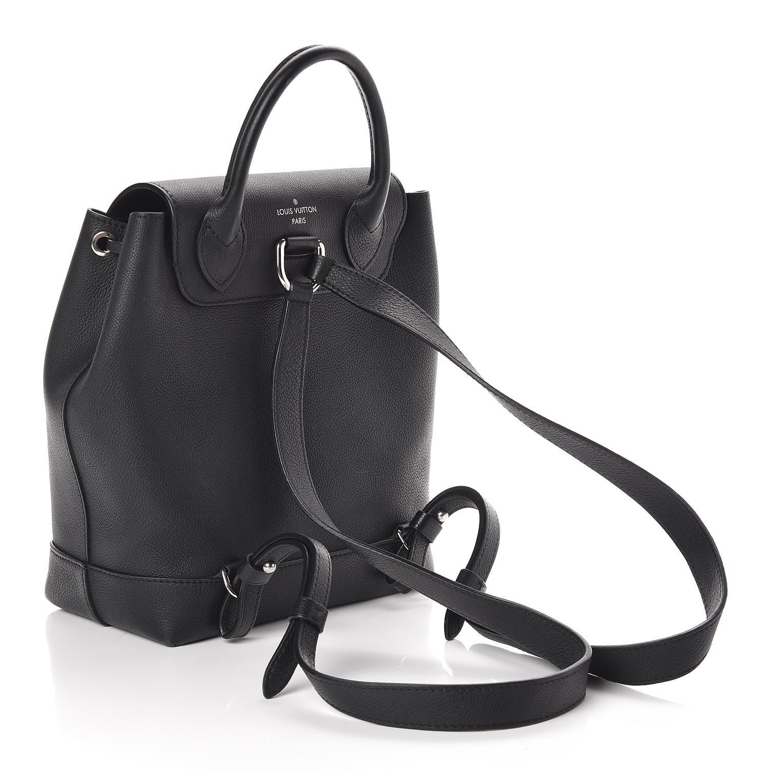 Louis Vuitton Calfskin Lockme Backpack Black 3 of 9