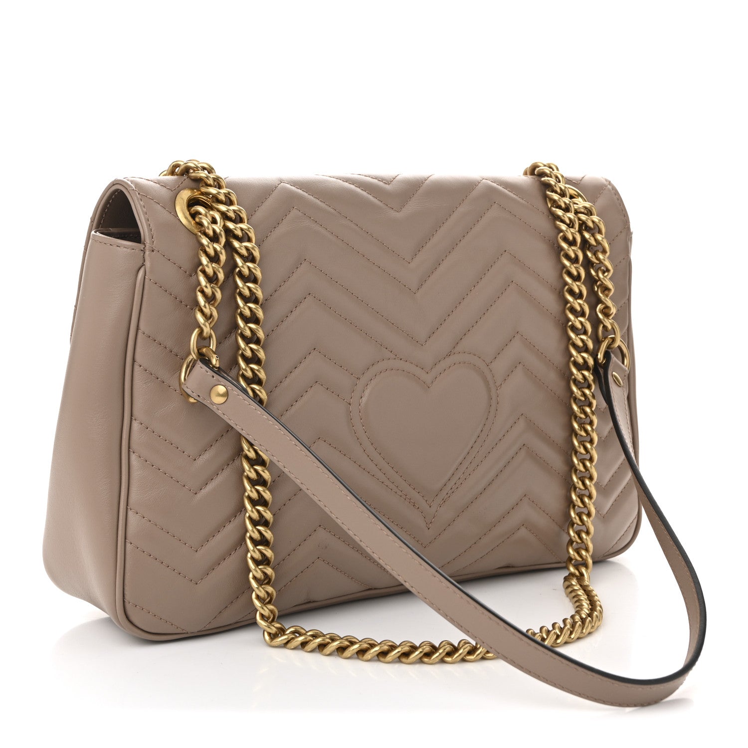Gucci Calfskin Matelasse Medium GG Marmont Shoulder Bag Porcelain Rose 5 of 19