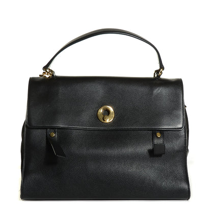 Saint Laurent Calfskin Suede Large Muse Two Black 1 of 9