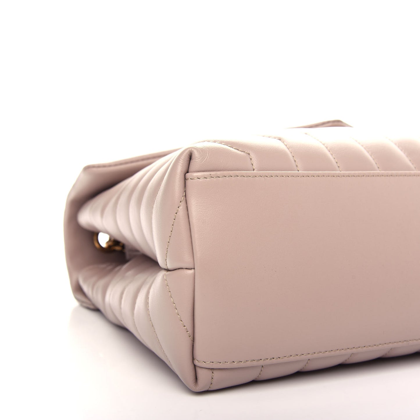 Calfskin Y Quilted Monogram Medium Loulou Chain Satchel Light Natural