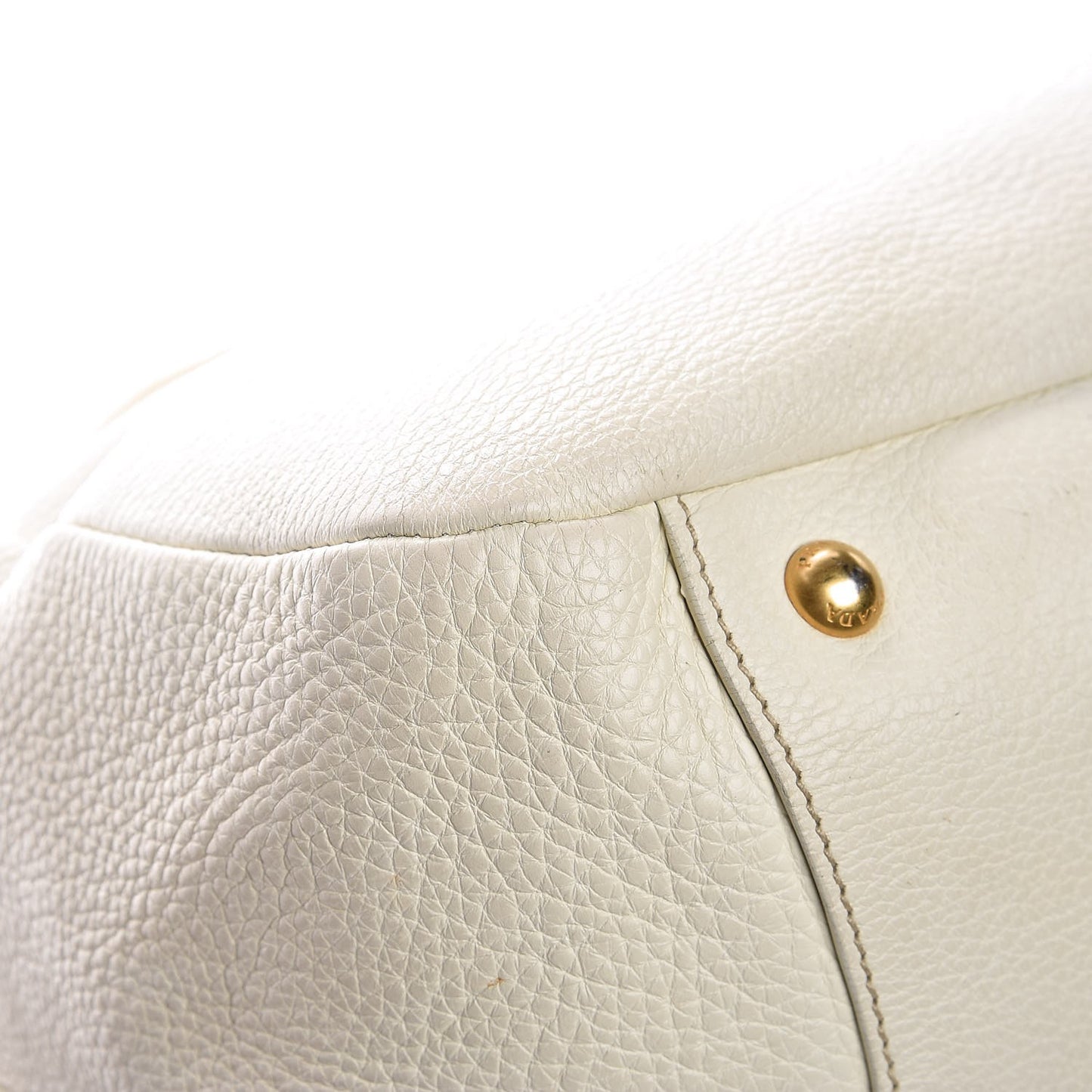 Vitello Daino Side Pocket Hobo Bianco