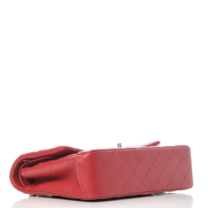 Chanel Lambskin Quilted Medium Double Flap Dark Pink 4 of 8