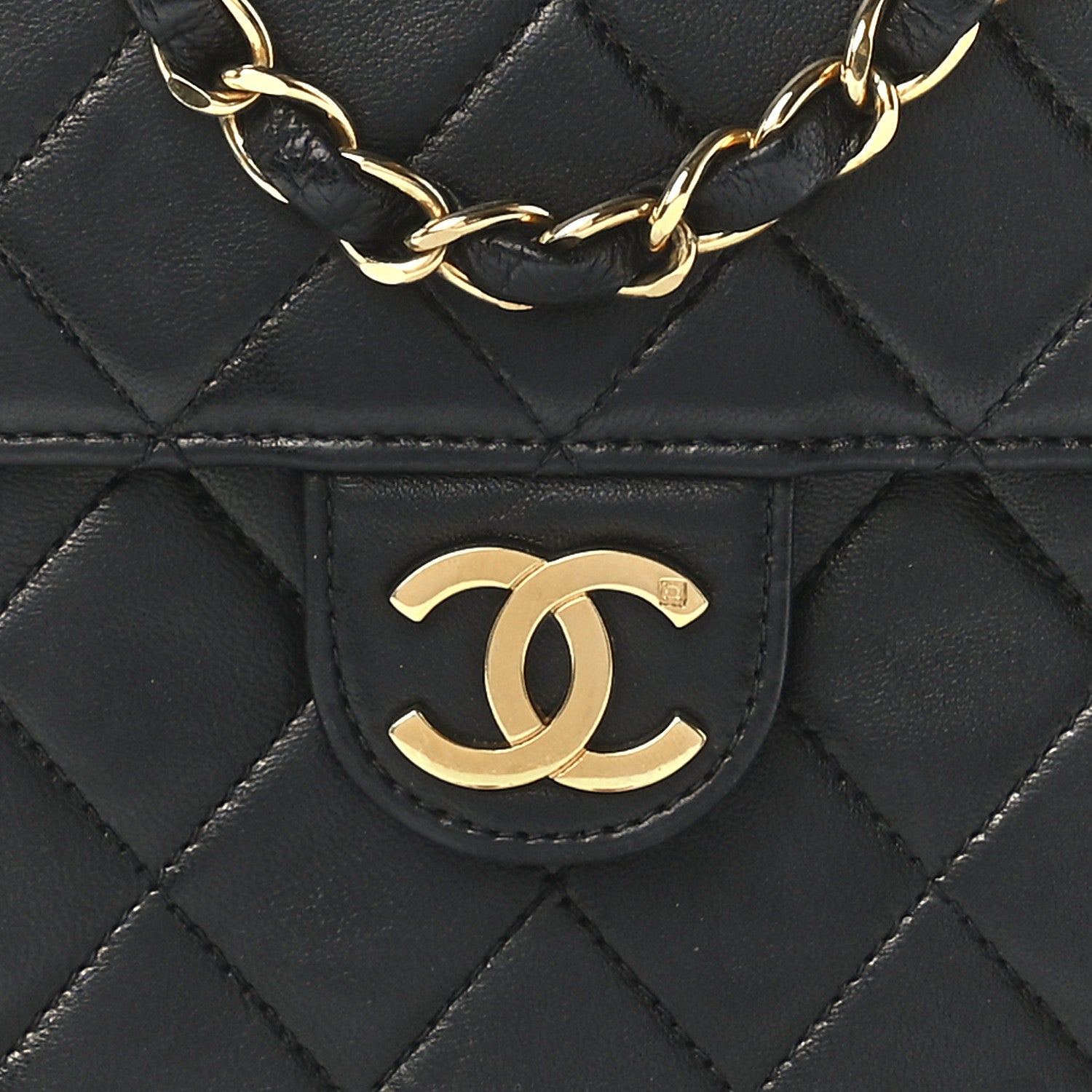 Chanel Lambskin Quilted Small Single Flap Black 9 of 12