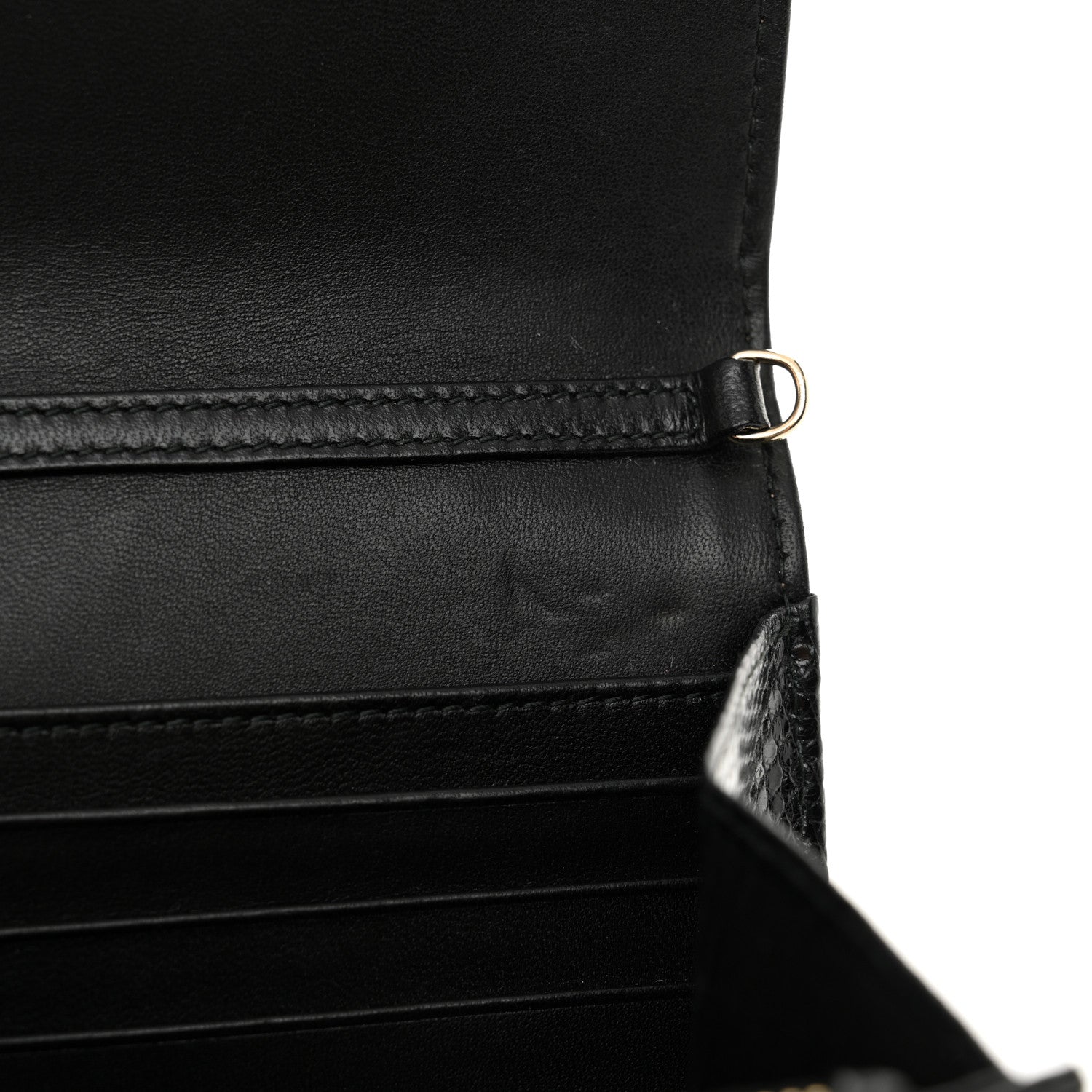 Christian Dior Lizard Diorama Croisiere Chain Wallet Black 11 of 13