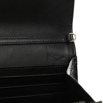 Christian Dior Lizard Diorama Croisiere Chain Wallet Black 11 of 13