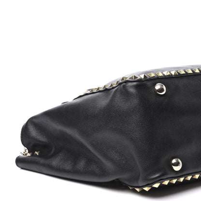 Valentino Garavani Vitello Medium Rockstud Tote Black 6 of 11