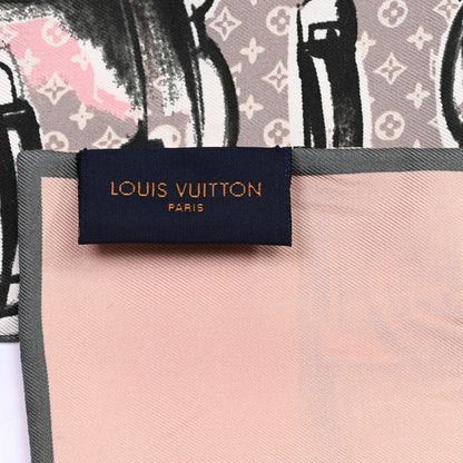 Louis Vuitton Silk Monogram Trunks Bandeau Rose Poudre 6 of 6