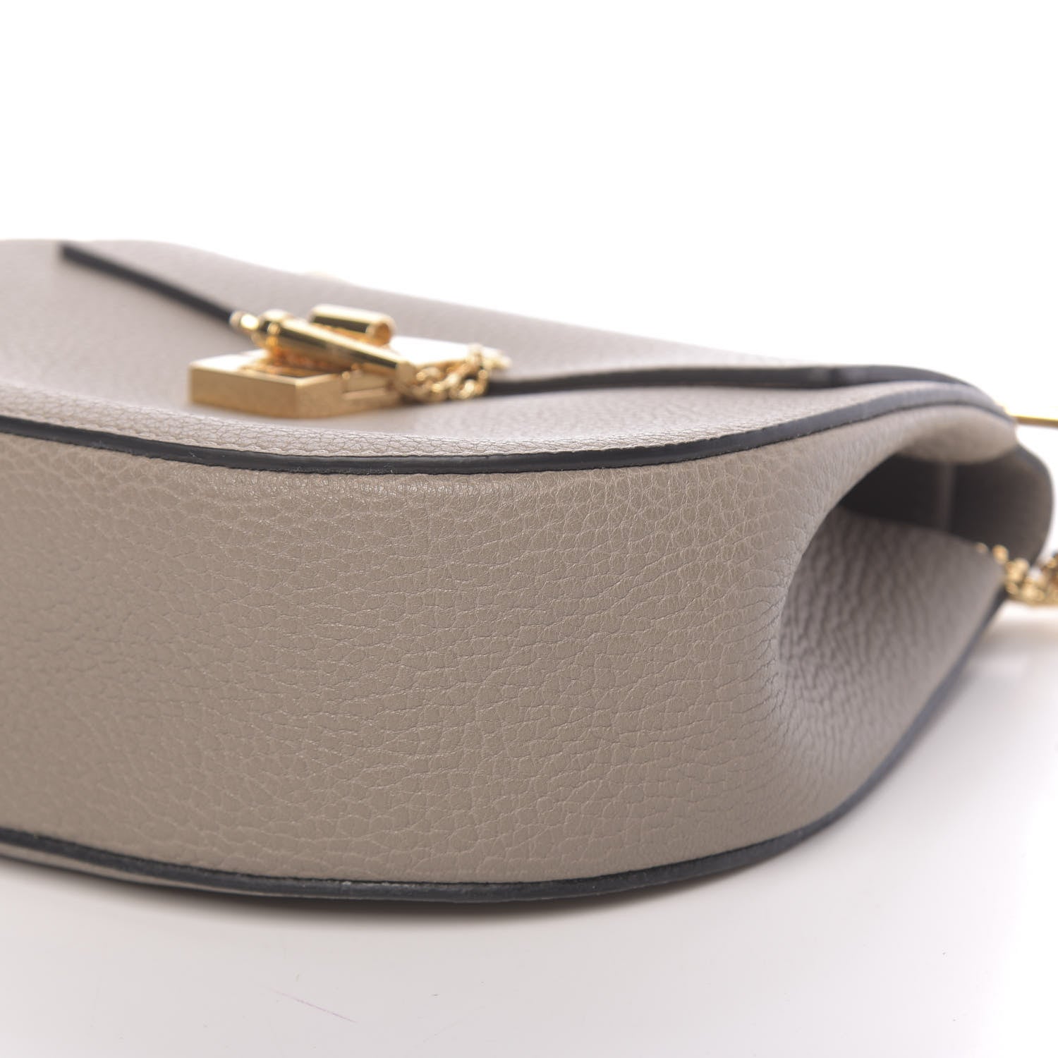Chloe Grained Lambskin Drew Shoulder Bag Motty Grey 8 of 10