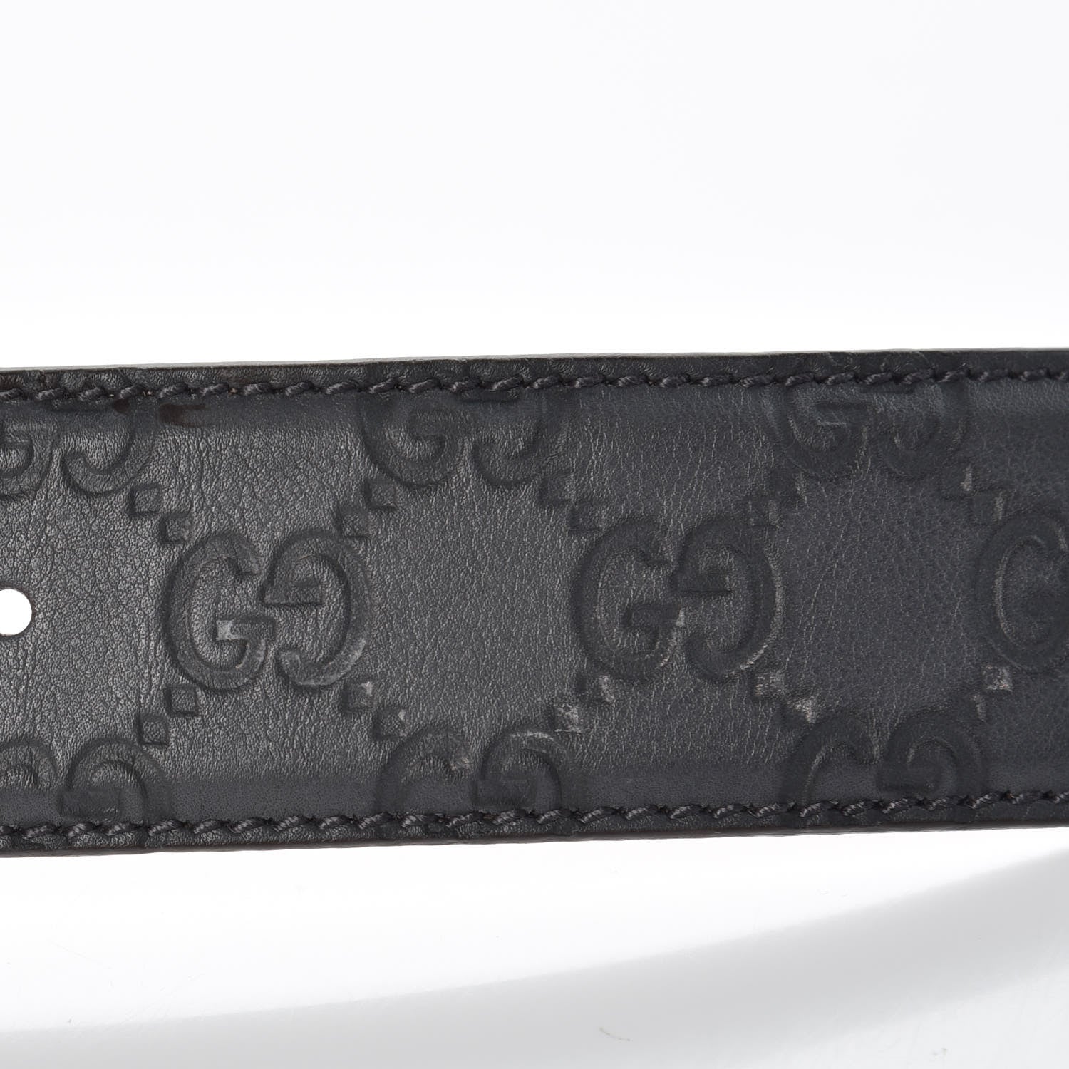 Gucci Guccissima Interlocking G Belt 95 38 Dark Grey 10 of 10