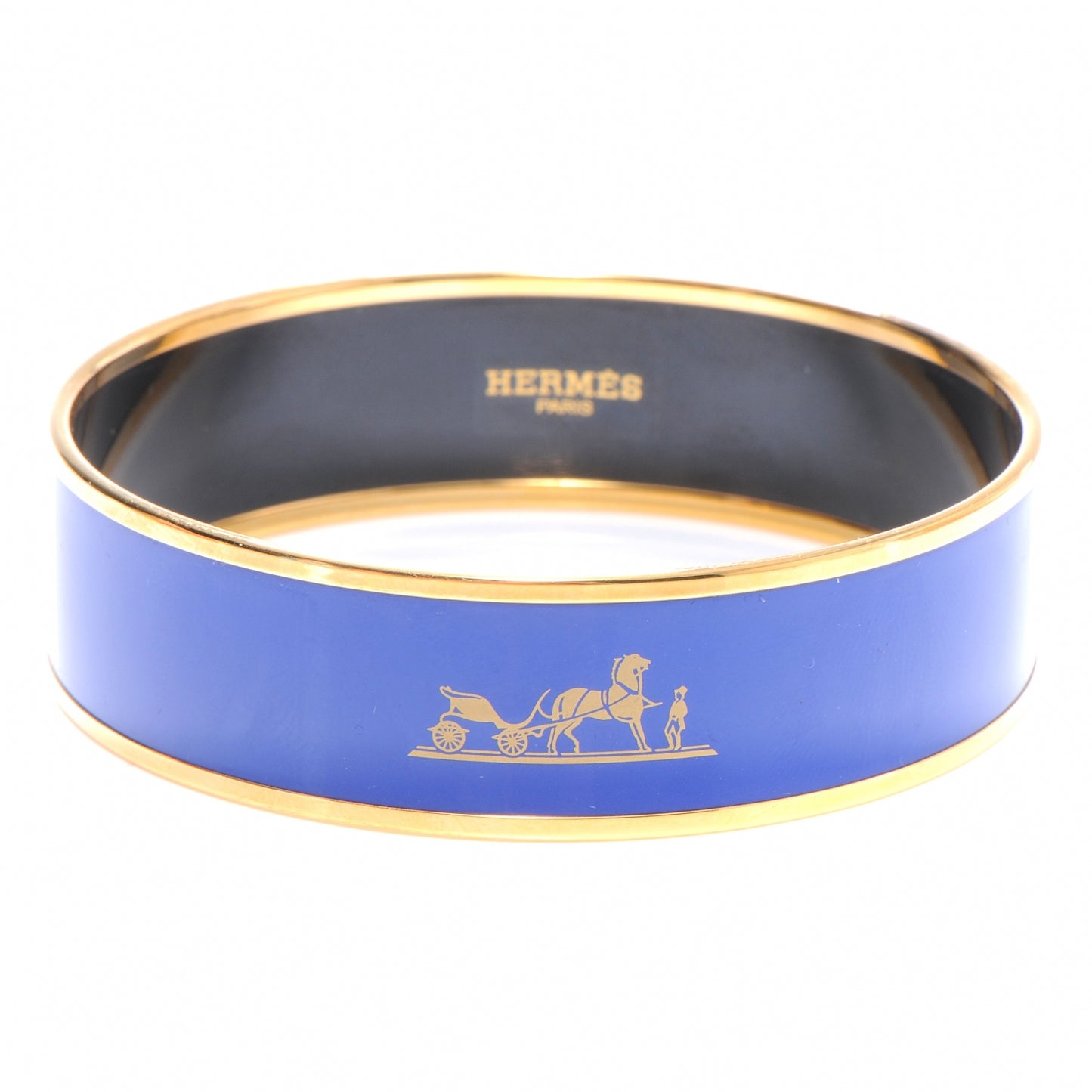 Enamel Wide Caleche Bracelet Bleu 65