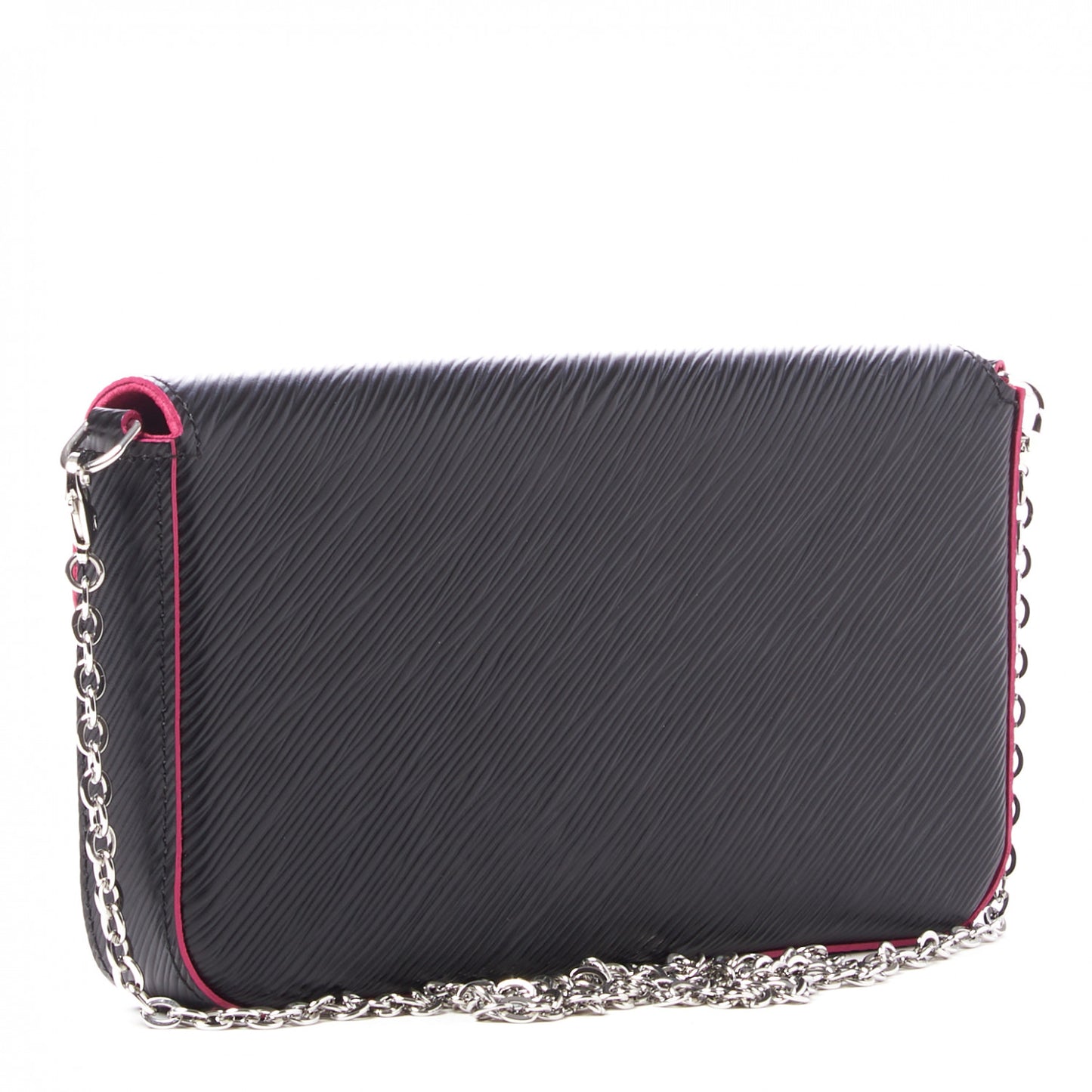 Epi Pochette Felicie Black Hot Pink