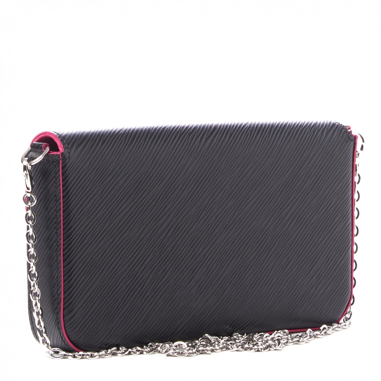 Louis Vuitton Epi Pochette Felicie Black Hot Pink 2 of 9