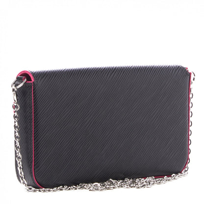 Louis Vuitton Epi Pochette Felicie Black Hot Pink 2 of 9