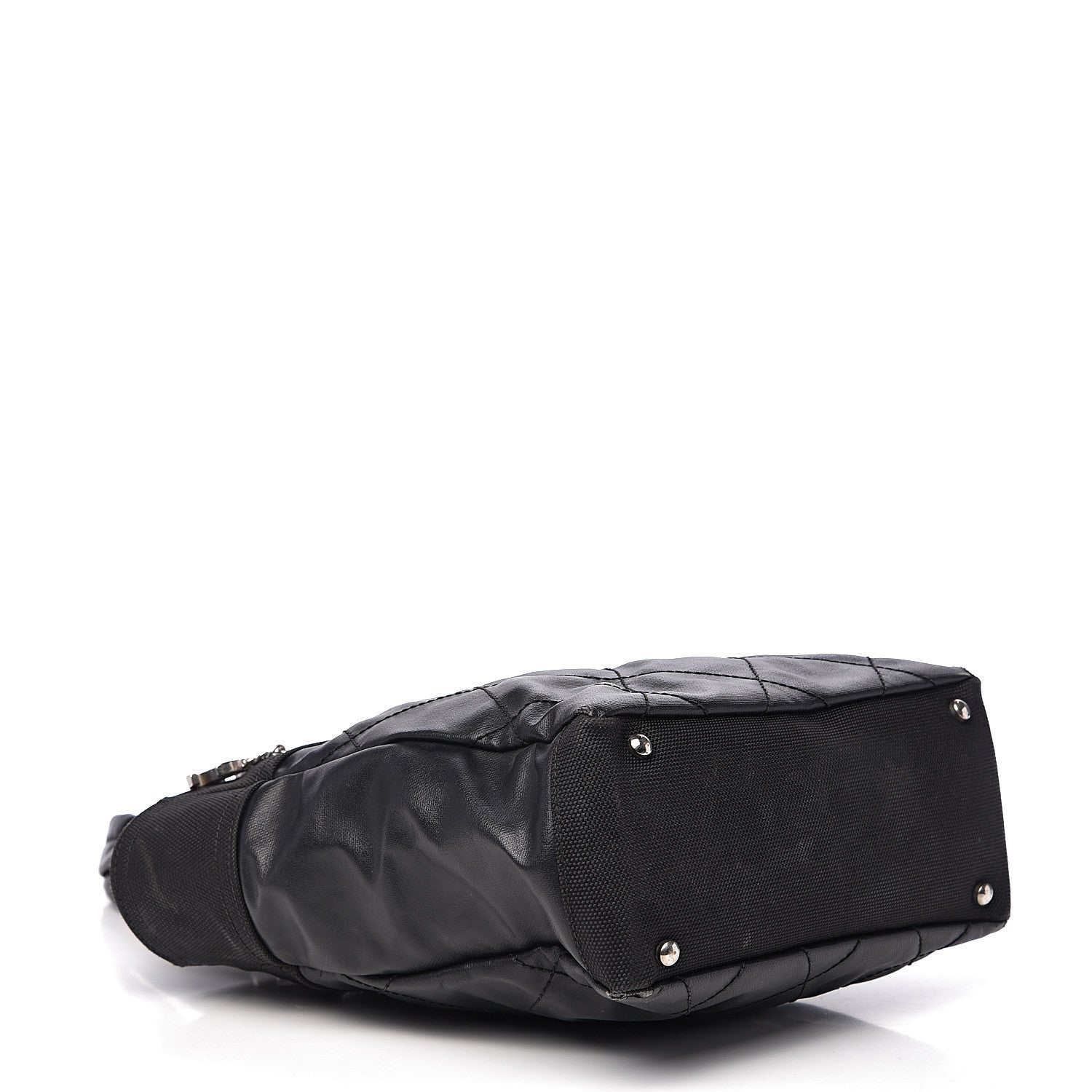 Chanel Coated Canvas Quilted Small Paris Biarritz Tote Black 3 of 10