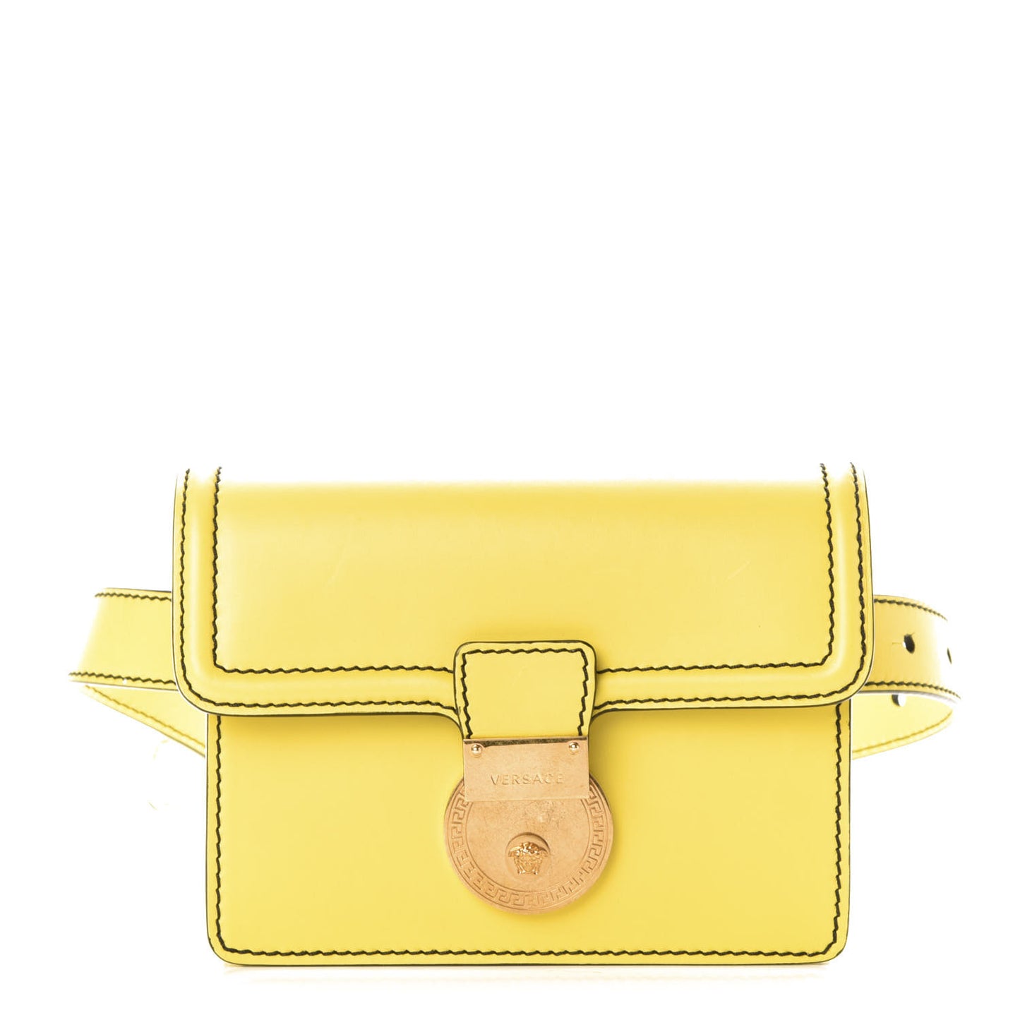 Calfskin V-Adiona Belt Bag Yellow