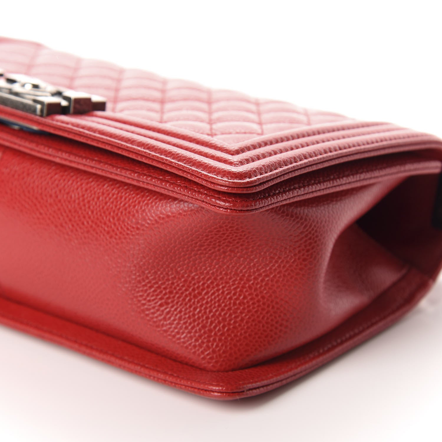Chanel Caviar Quilted Medium Boy Flap Red 6 of 9