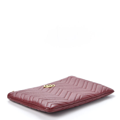 Gucci Azalea Calfskin Matelasse Heart GG Marmont Zip Pouch Romantic Cerise 3 of 8