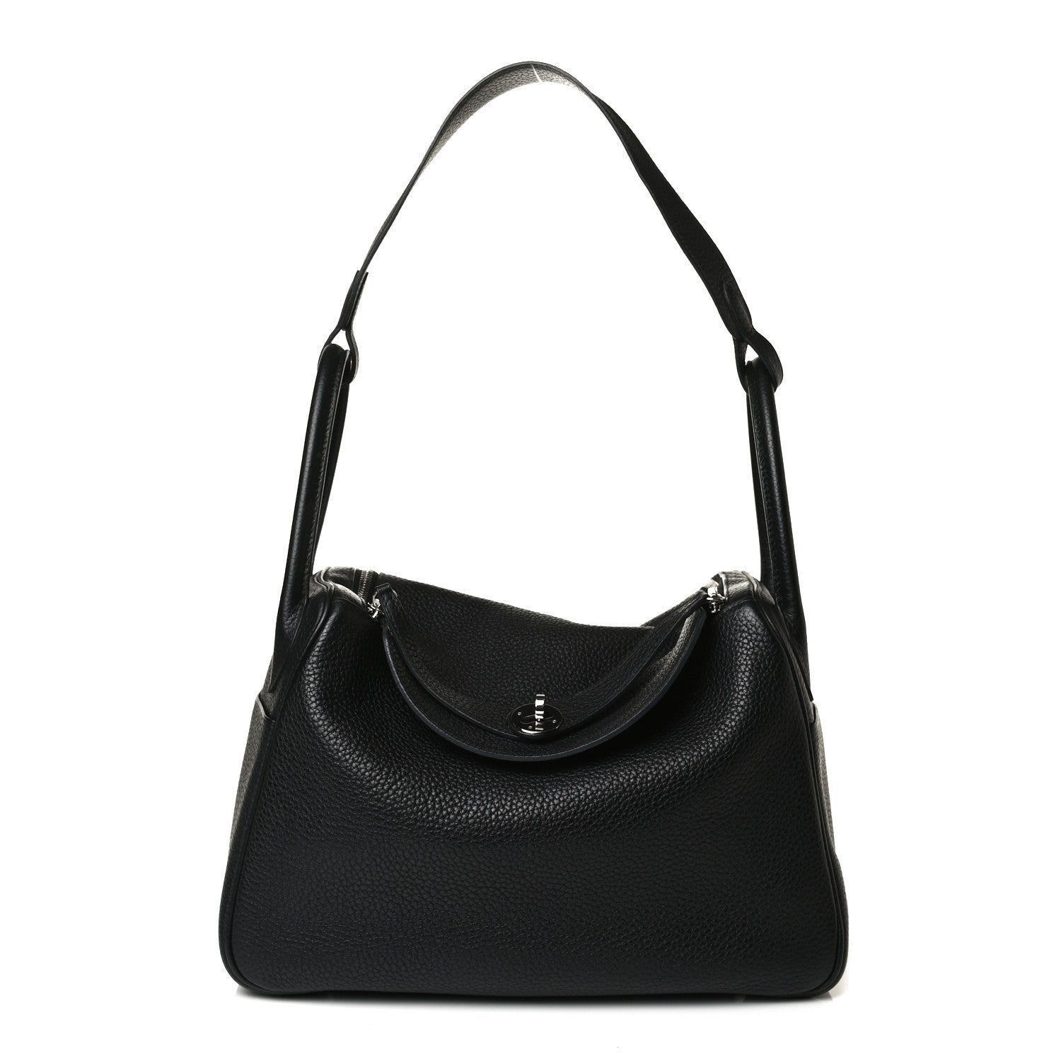 Hermes Taurillon Clemence Lindy 30 Black 1 of 15