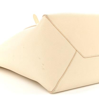 Celine Soft Grained Calfskin Small Belt Cabas Phantom Cream 9 of 12