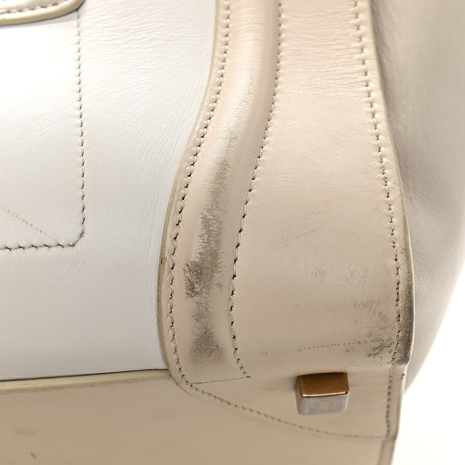 Celine Smooth Calfskin Mini Tri-Color Luggage White 11 of 31