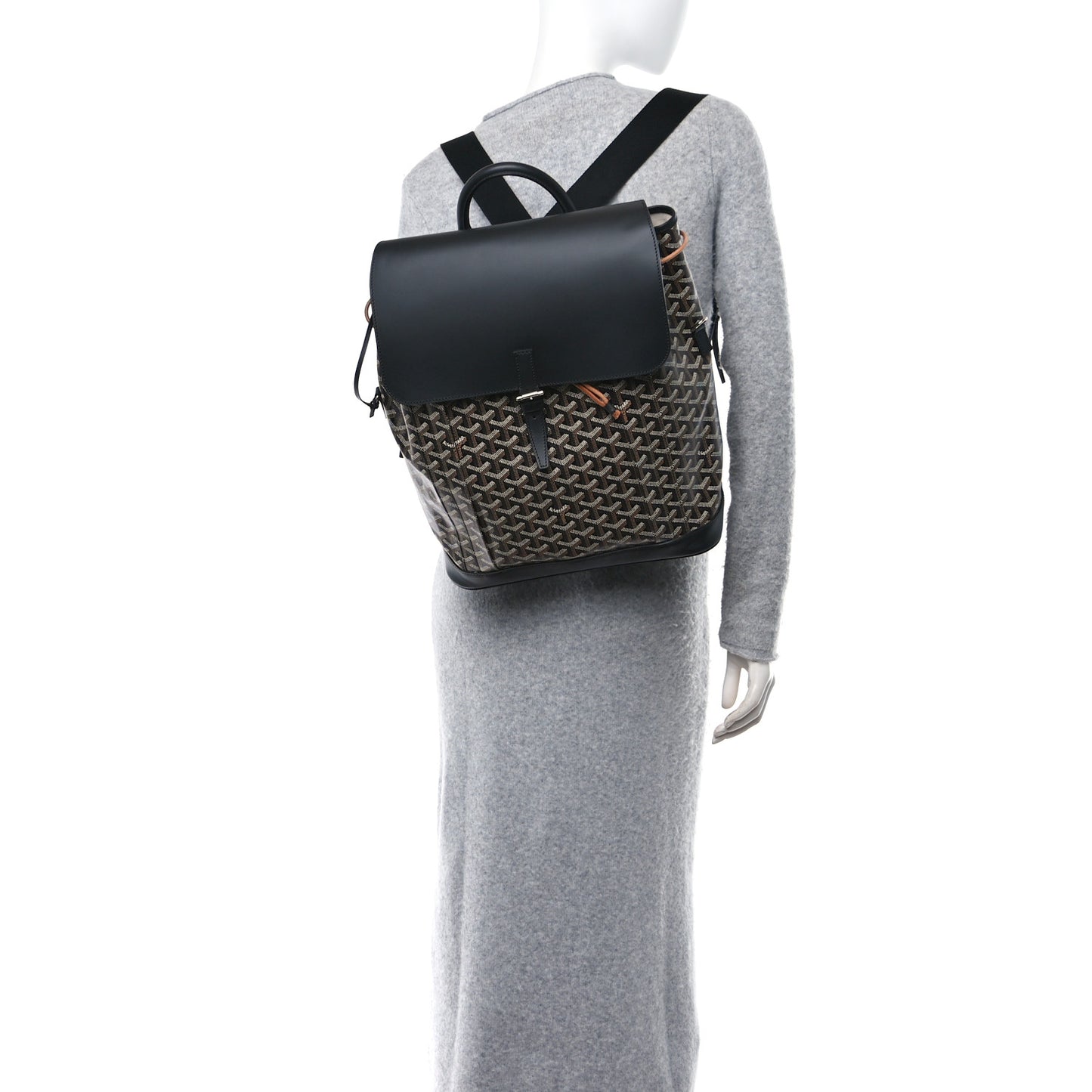 Goyardine Calfskin Alpin MM Backpack Black
