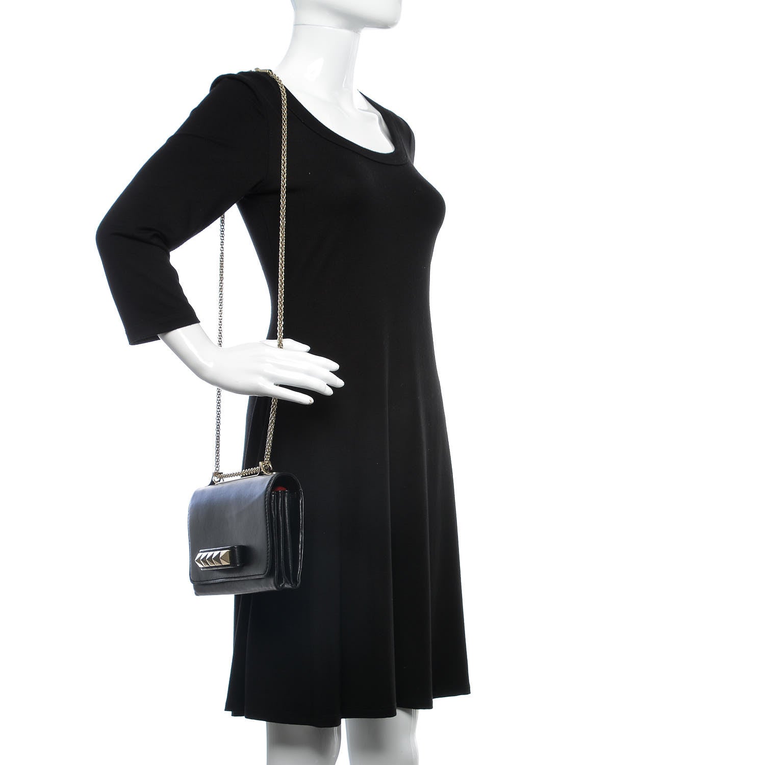 Valentino Garavani Nappa Va Va Voom Shoulder Bag Black 2 of 8