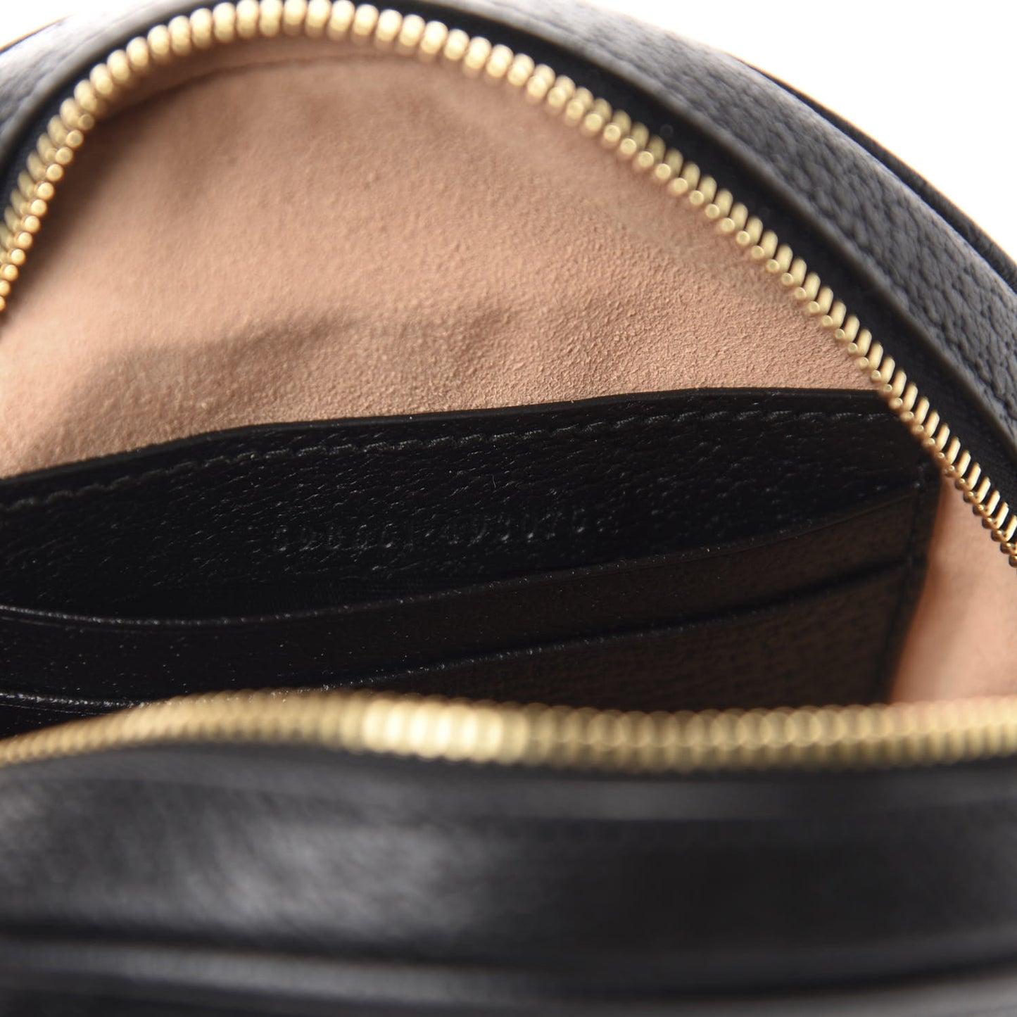 Grained Calfskin Web Mini Ophidia Round Backpack Black