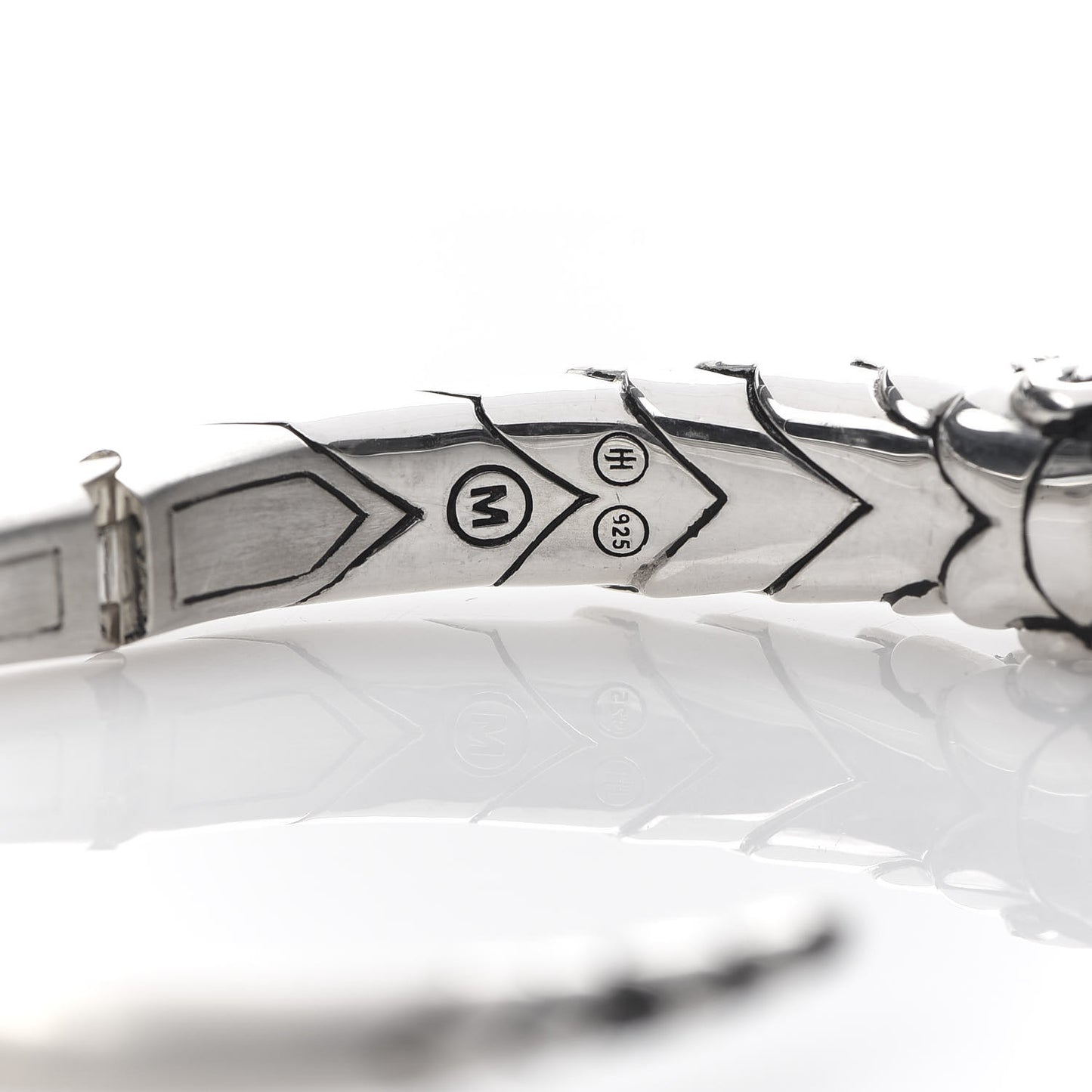 Sterling Silver Sapphire Spinel Naga Dragon Cuff Bracelet
