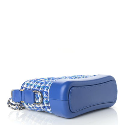 Chanel Tweed Calfskin Small Gabrielle Hobo Royal Blue 4 of 10