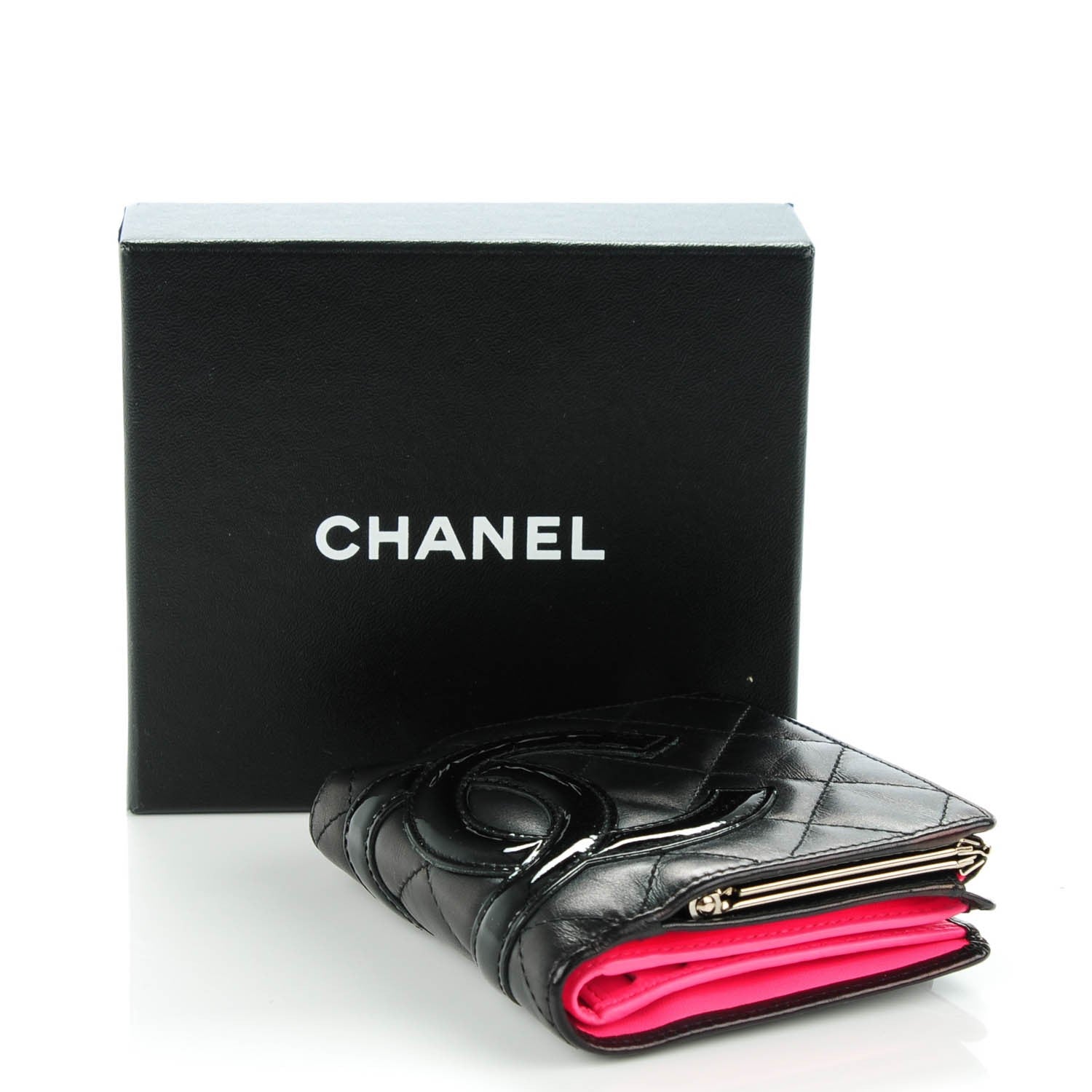 Chanel Calfskin Quilted Cambon Bi-Fold Wallet Black 4 of 7