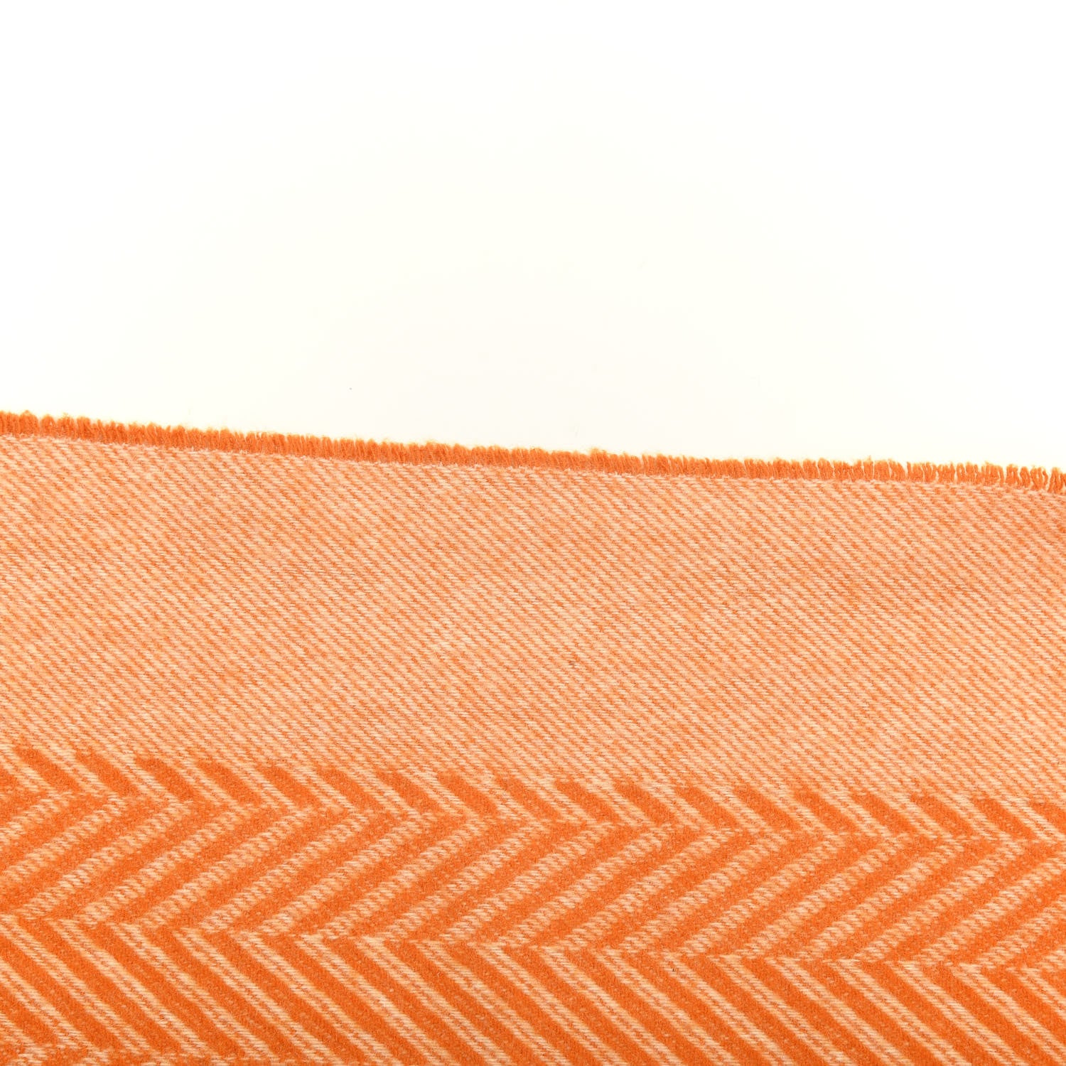 Hermes Wool Cashmere Labyrinthe Chevron Blanket Mangue 4 of 4