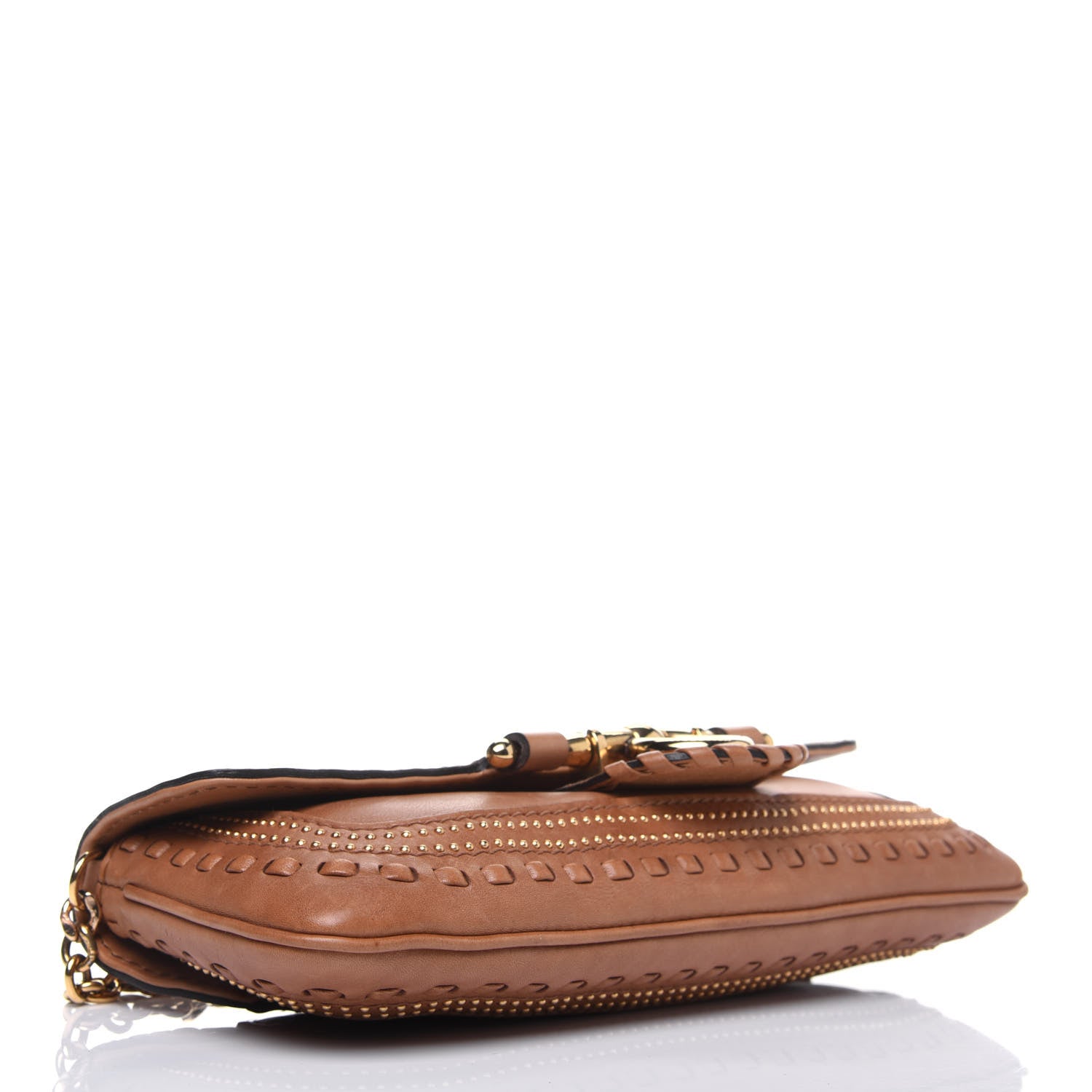 Gucci Calfskin Snaffle Bit Evening Bag Brown 4 of 19