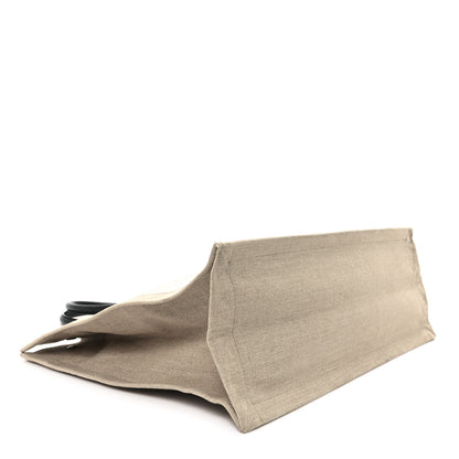 Saint Laurent Linen Calfskin Rive Gauche Tote Optic White 4 of 12