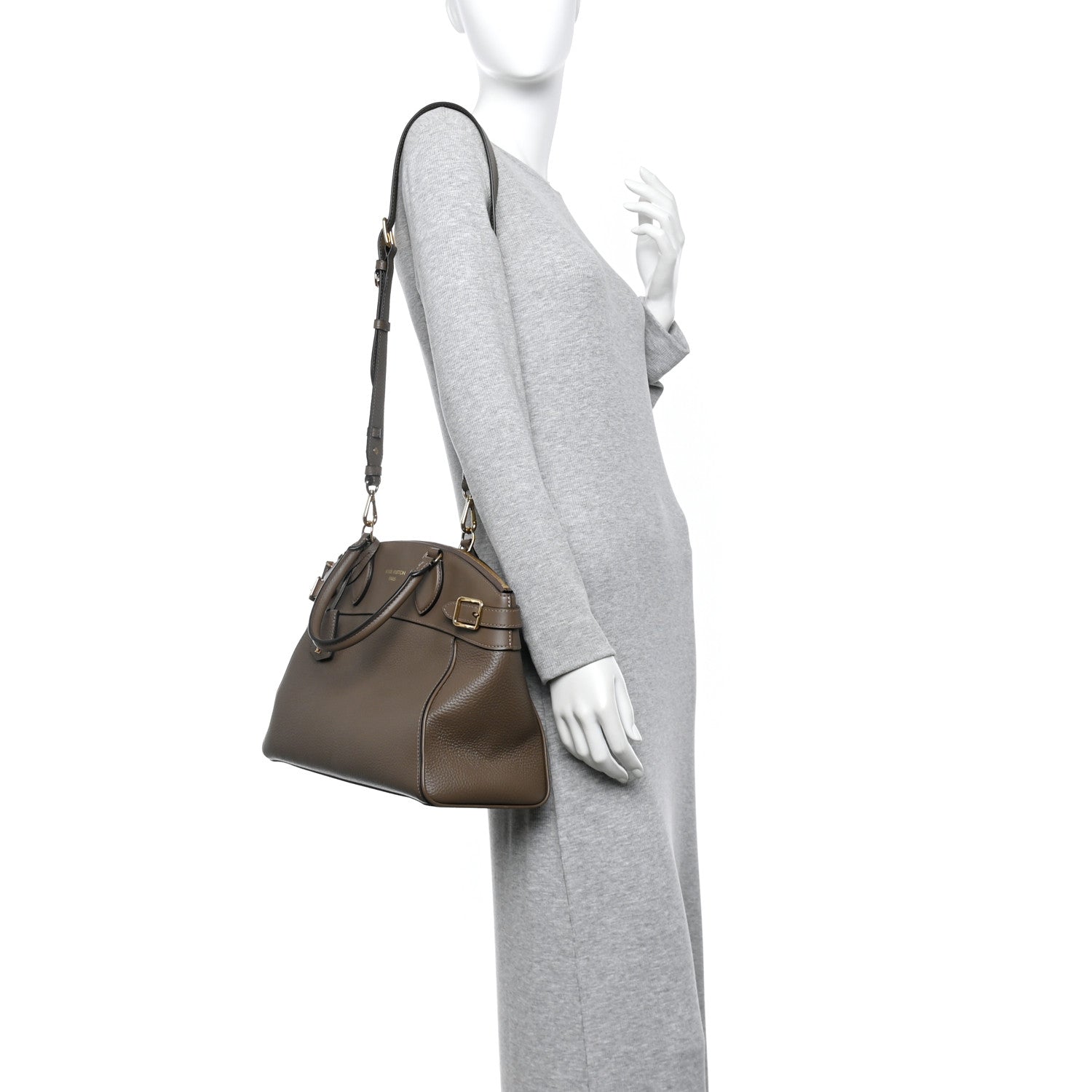 Louis Vuitton Taurillon Calfskin Vendome MM Earth 2 of 9