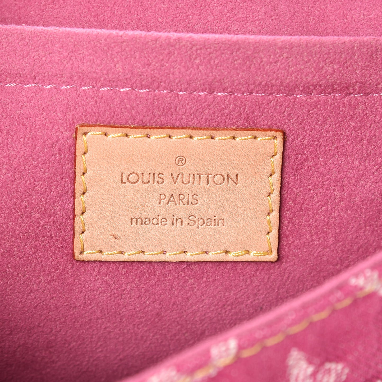 Monogram Denim Mini Pleaty Fuchsia