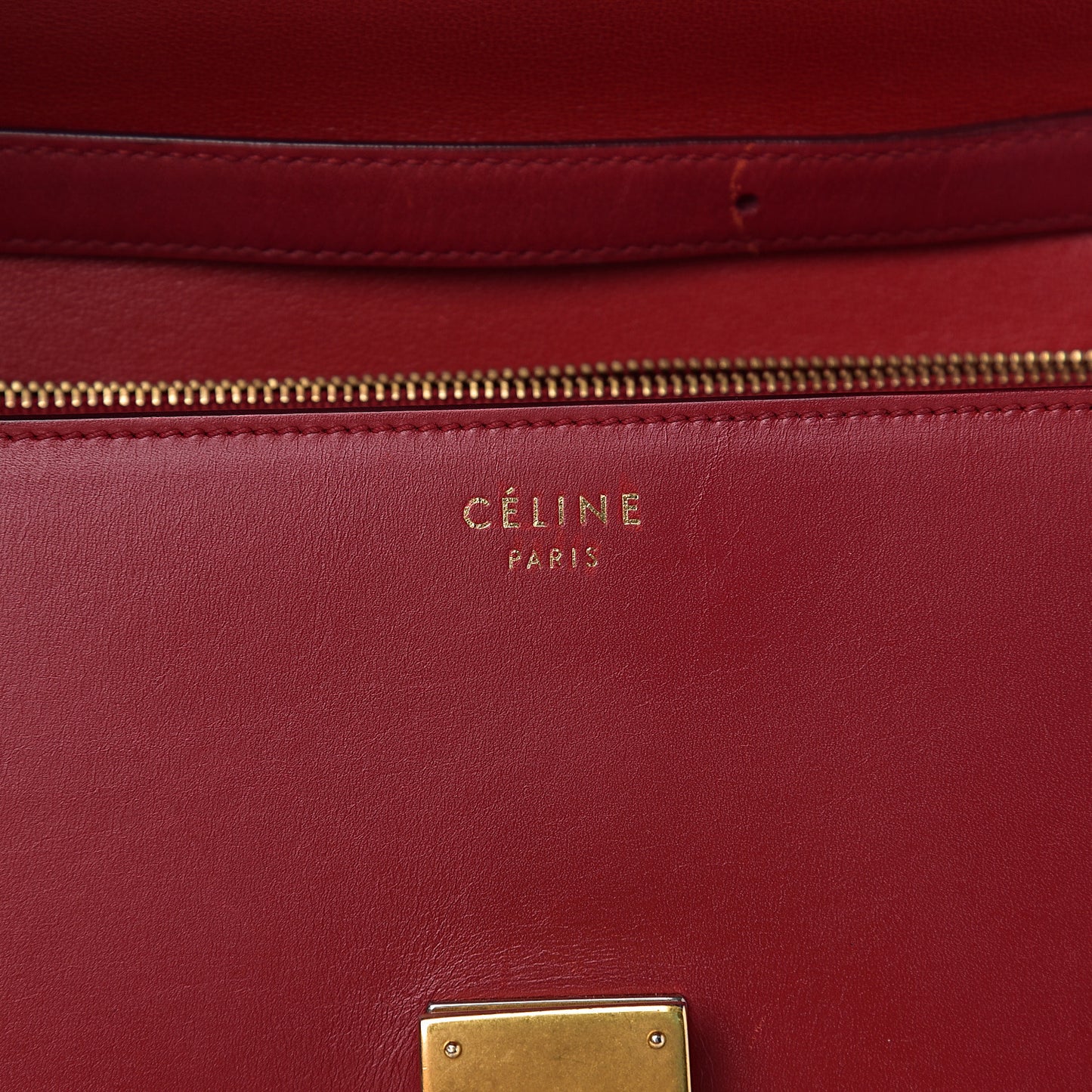 Box Calfskin Medium Classic Box Flap Bag Red