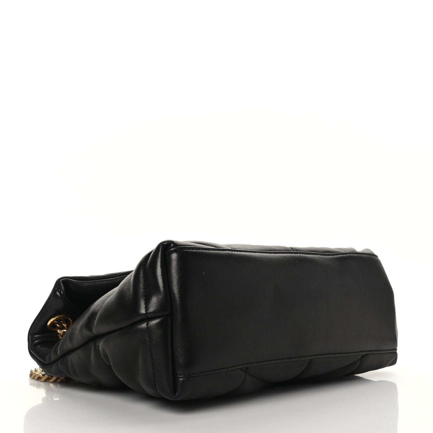 Saint Laurent Lambskin Quilted Small Loulou Puffer Monogram Chain Satchel Black 3 of 8