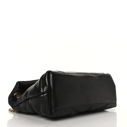 Saint Laurent Lambskin Quilted Small Loulou Puffer Monogram Chain Satchel Black 3 of 8