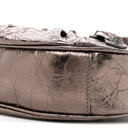 Balenciaga Metallic Agneau Arena Le Cagole Shoulder Bag XS Dark Bronze 10 of 11