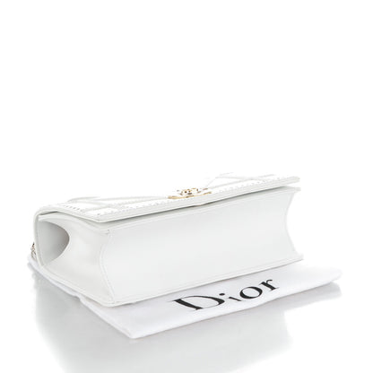 Christian Dior Grained Calfskin Perforated Diorama Flap Bag Latte 4 of 8