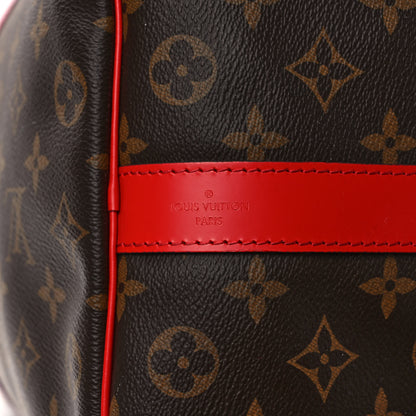 Louis Vuitton Calfskin Monogram Keepall Bandouliere 50 Coquelicot 6 of 9