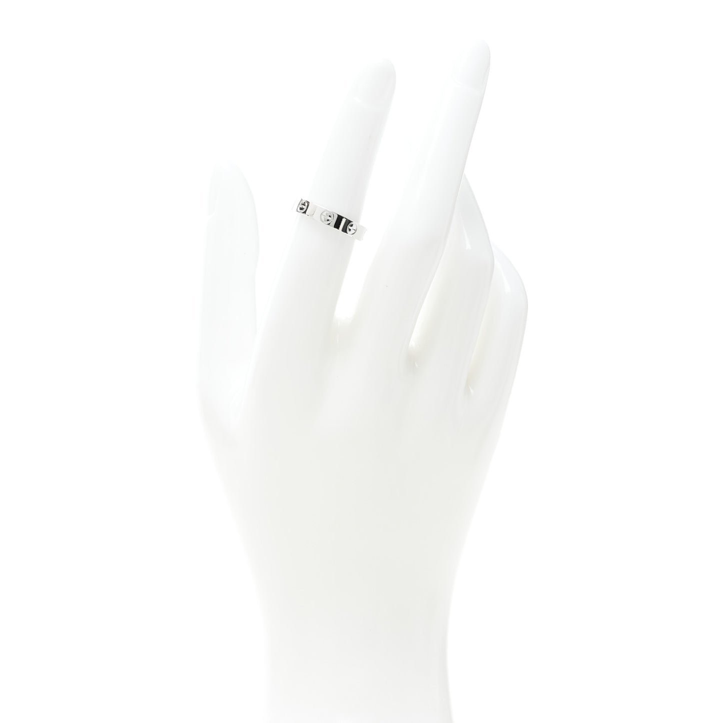 Platinum 3.5mm LOVE Wedding Band Ring 50 5.25