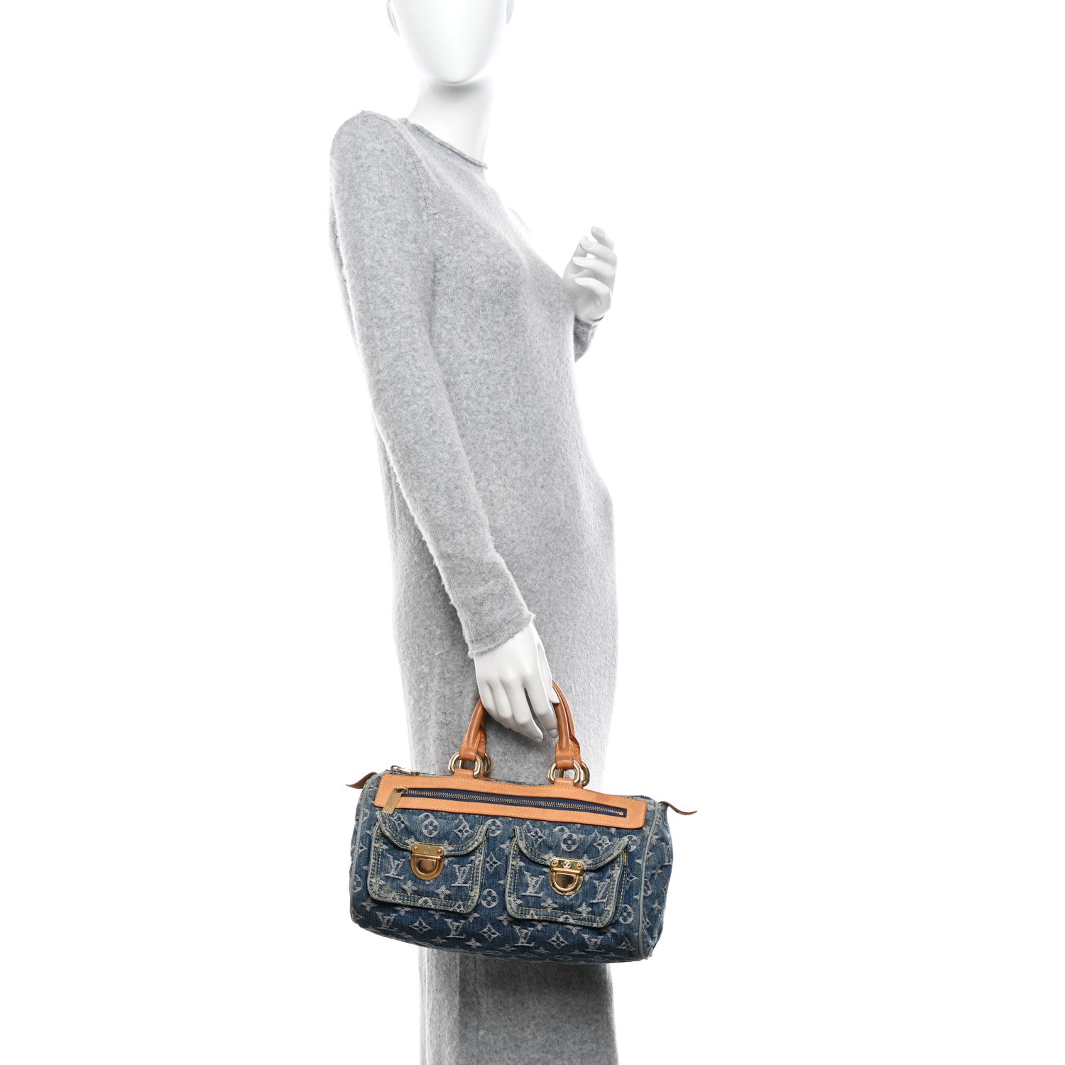 Louis Vuitton Monogram Denim Neo Speedy Blue 2 of 18