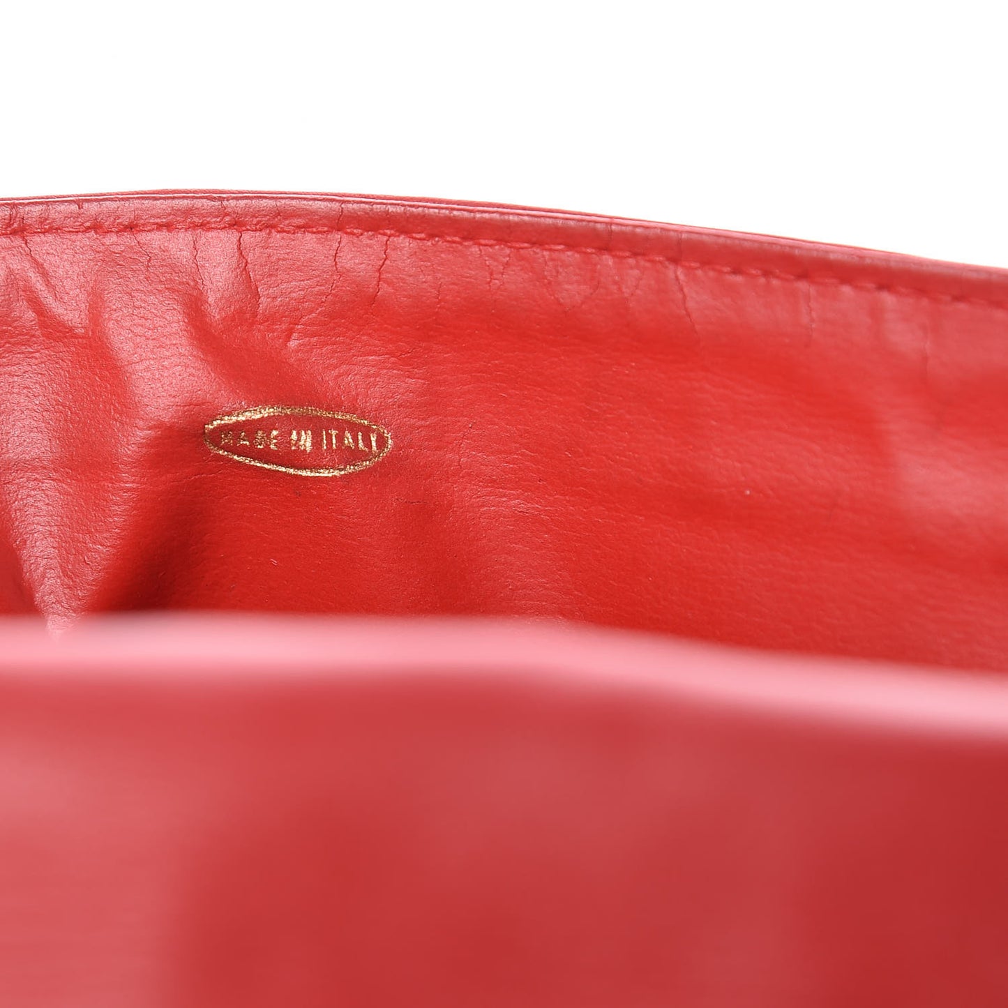 Lambskin Quilted Flap Red