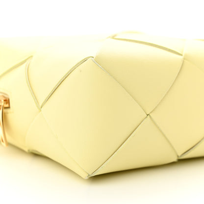 Bottega Veneta BOTTEGA VENETA Lambskin Maxi Intrecciato Mini Cassette Camera Bag Ice Cream 8 of 9